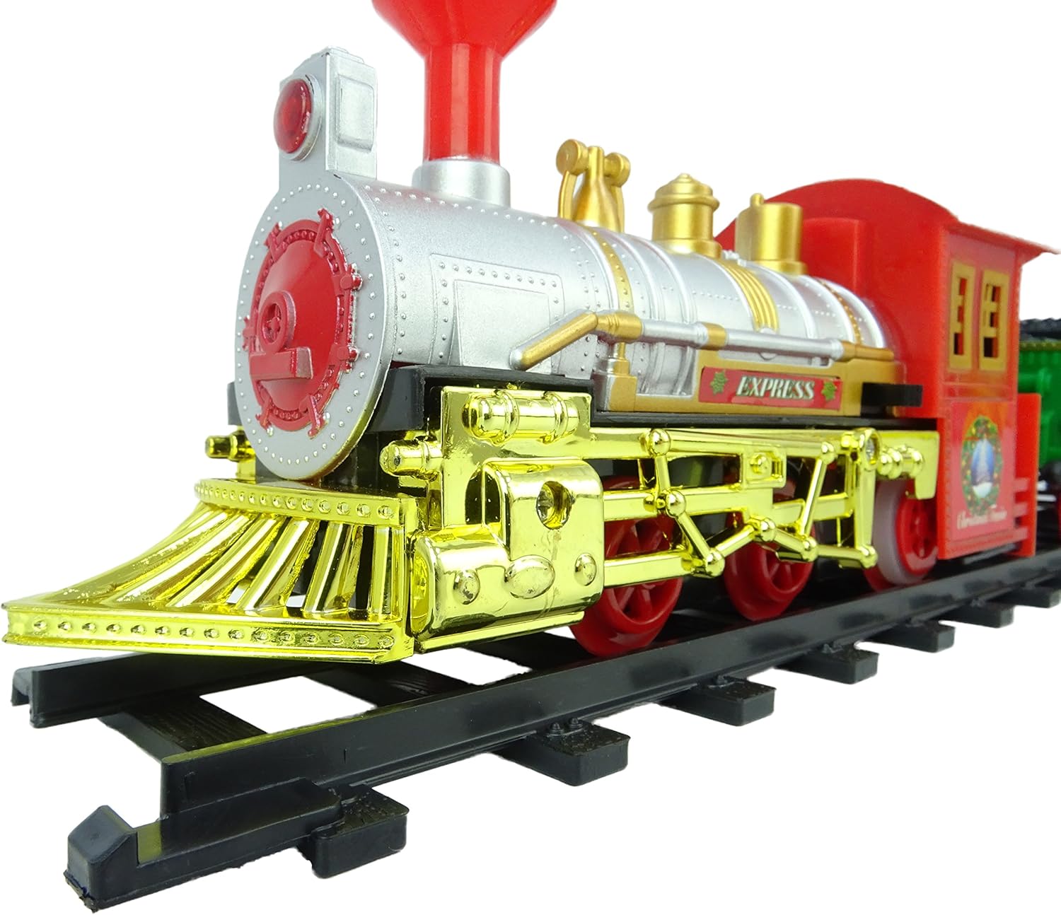 Toyland® 14 Piece Deluxe Christmas Train Set including Realistic Sound And Light - Battery Operated - 330cm Track - Christmas Toys - Image 3