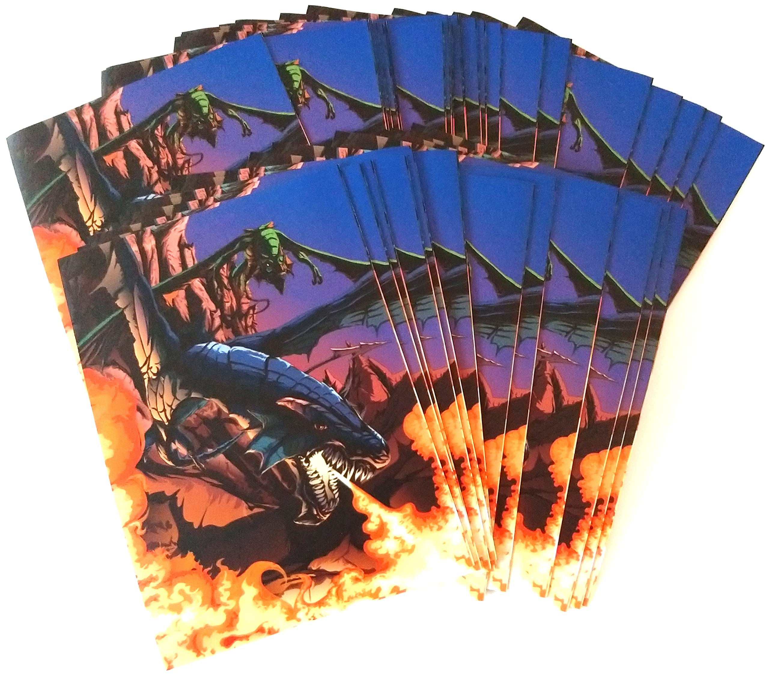 docsmagic.de 2x 100 Art Card Sleeves Dragons Theme - 66 x 91 mm Standard Size MTG PKM โ image 1