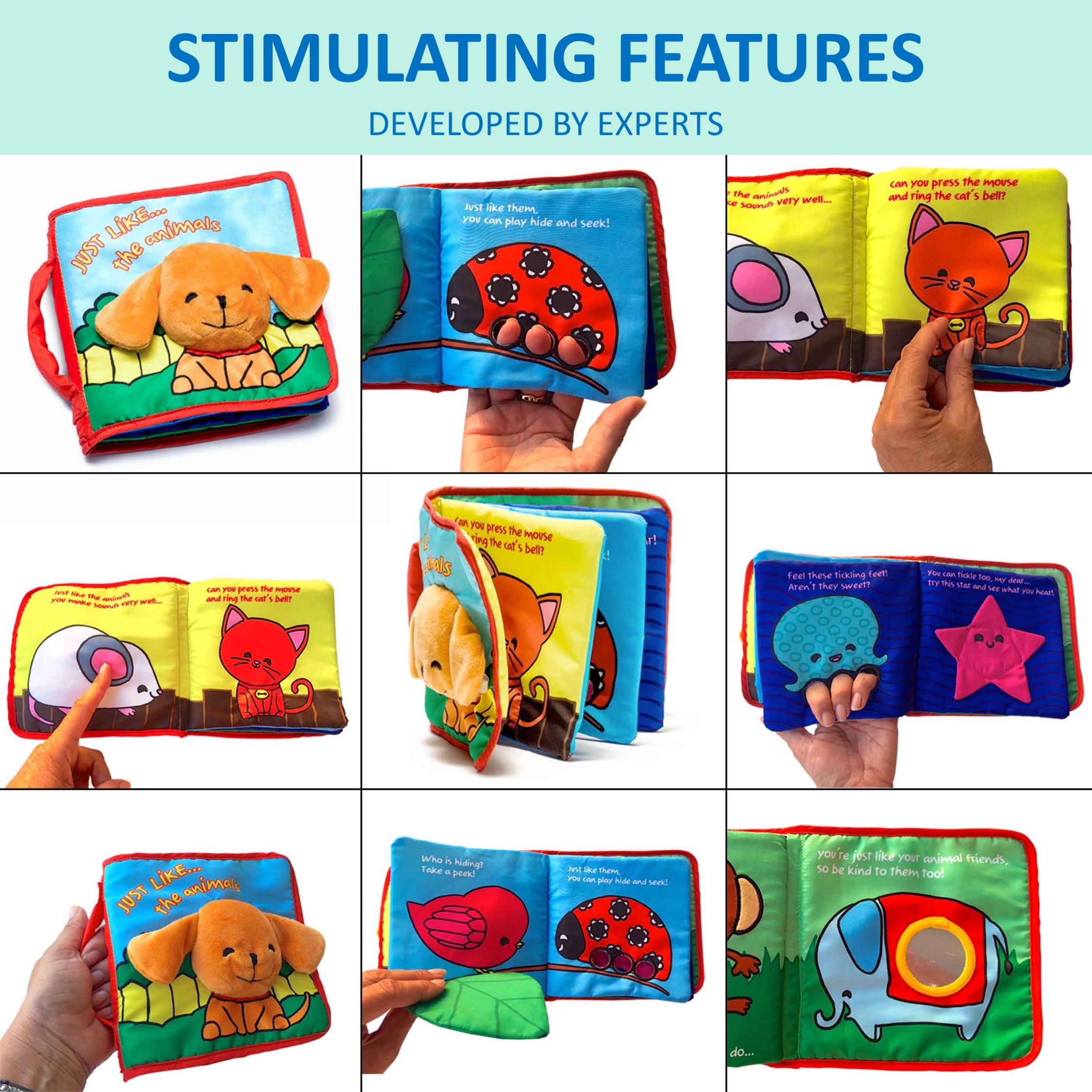 ToBeReadyForLife Cloth Book Baby Soft Books Newborn Babies, 1 Year Old