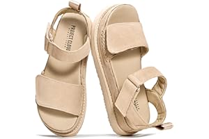 Project Cloud 100% Genuine Leather Platform Sandals For Women - Memory Foam Insole Slip Resistant Chunky Womens Sandals with 