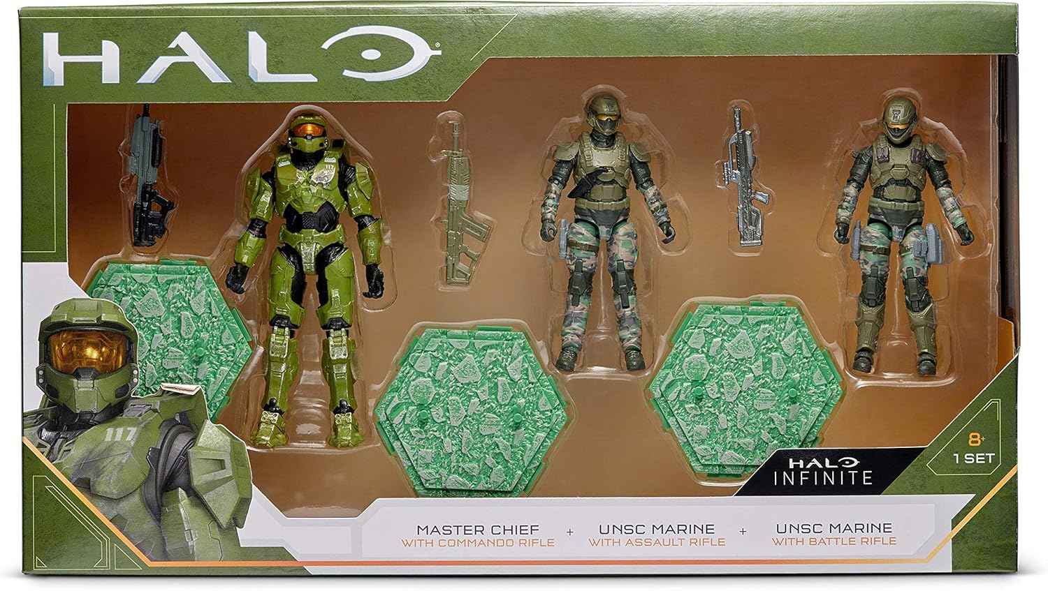 Halo 4" Spartan 3 Figure Pack Master Chief and 2 UNSC Marines