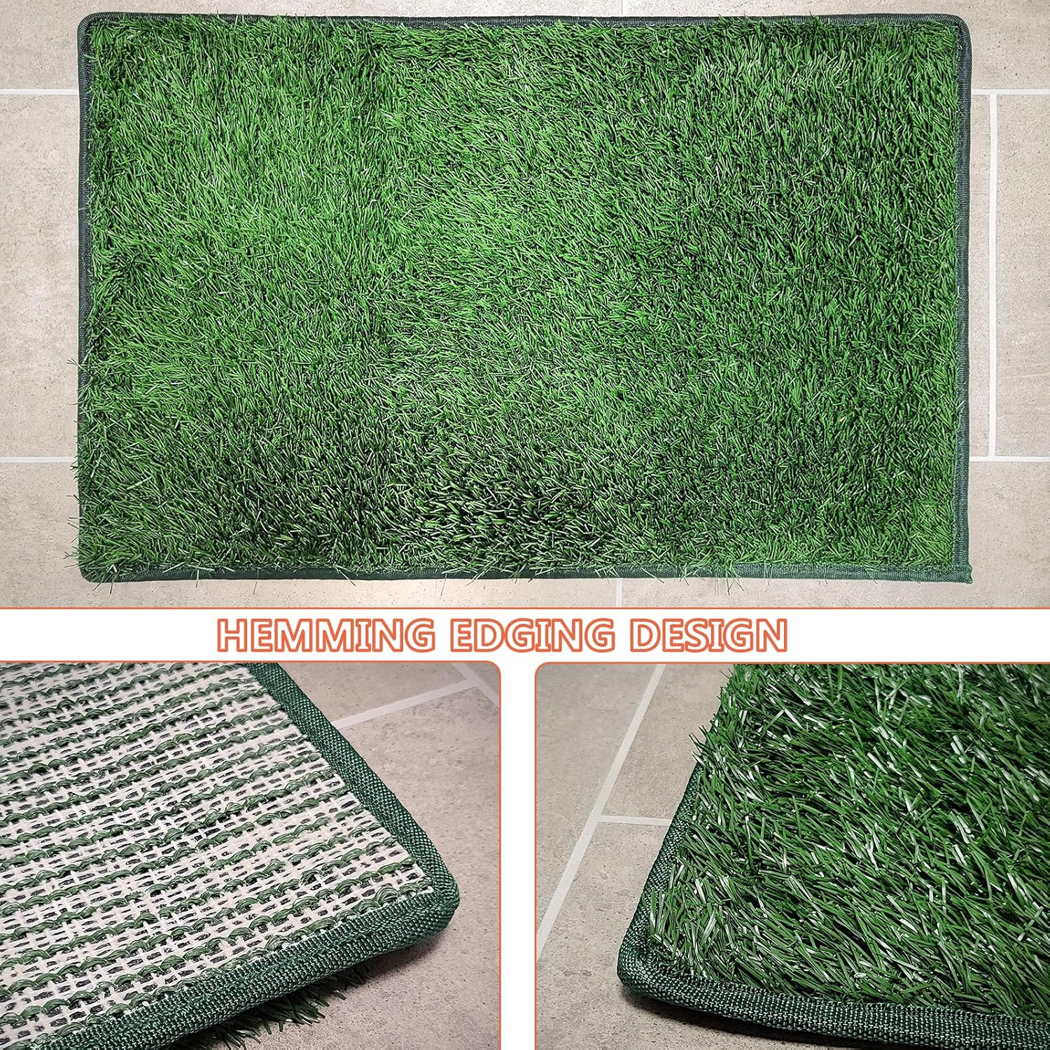 Dog Grass Large Pet Loo Indoor/Outdoor Portable Potty, Artificial Grass Patch Bathroom Mat for Puppy Training, Full System with Trays, Easy to Clean (3-Layered System Tray, 20"x30") : Kitchen & Dining