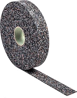 Terrassenpads auf Rolle (20m x 50mm x 3mm) - Gummigranulat, Bautenschutzmatte, Unterlegpads, Terrassenbau - Streifen Gummipads als Unterlage für WPC Terrassendielen und Terrassenplatten - 20Mx50x3mm