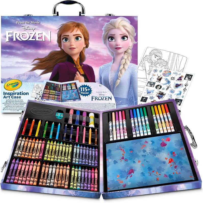 Valigetta Colori Disney Frozen 2 – Kit Creativo con 115 Pezzi Assortiti, Età Consigliata: 5-10 Anni