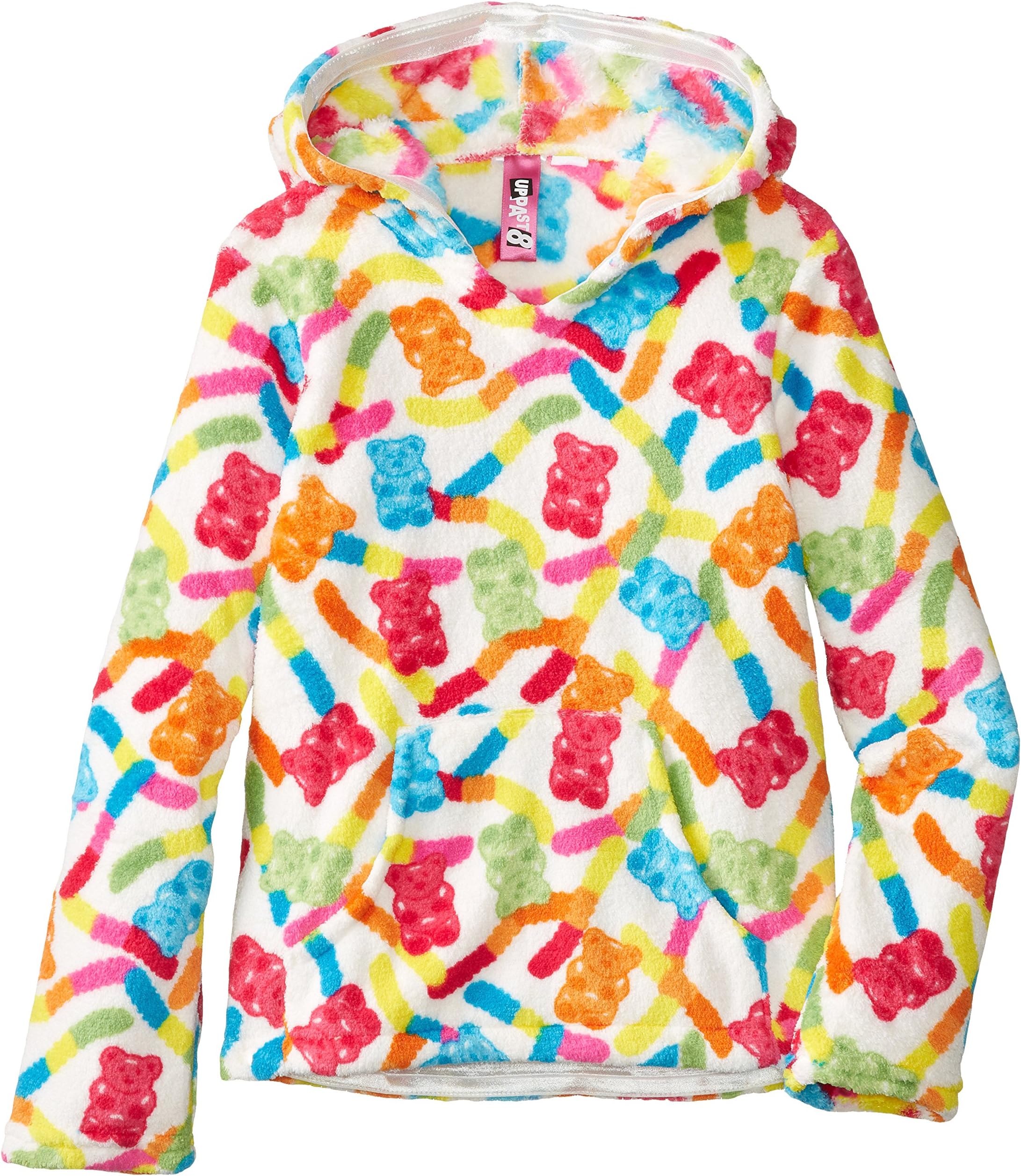 Up Past 8 Big Girls' Fuzzy Sleep Hoodie