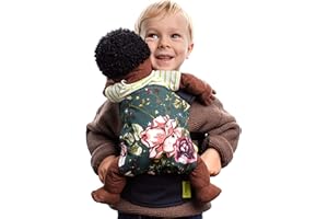 Boba Doll Carrier for Little Girls - Toy Stuffed Animal & Reborn Doll Carrier for Toddlers - Mini Babywearing Backpack (Forest Flower Child)