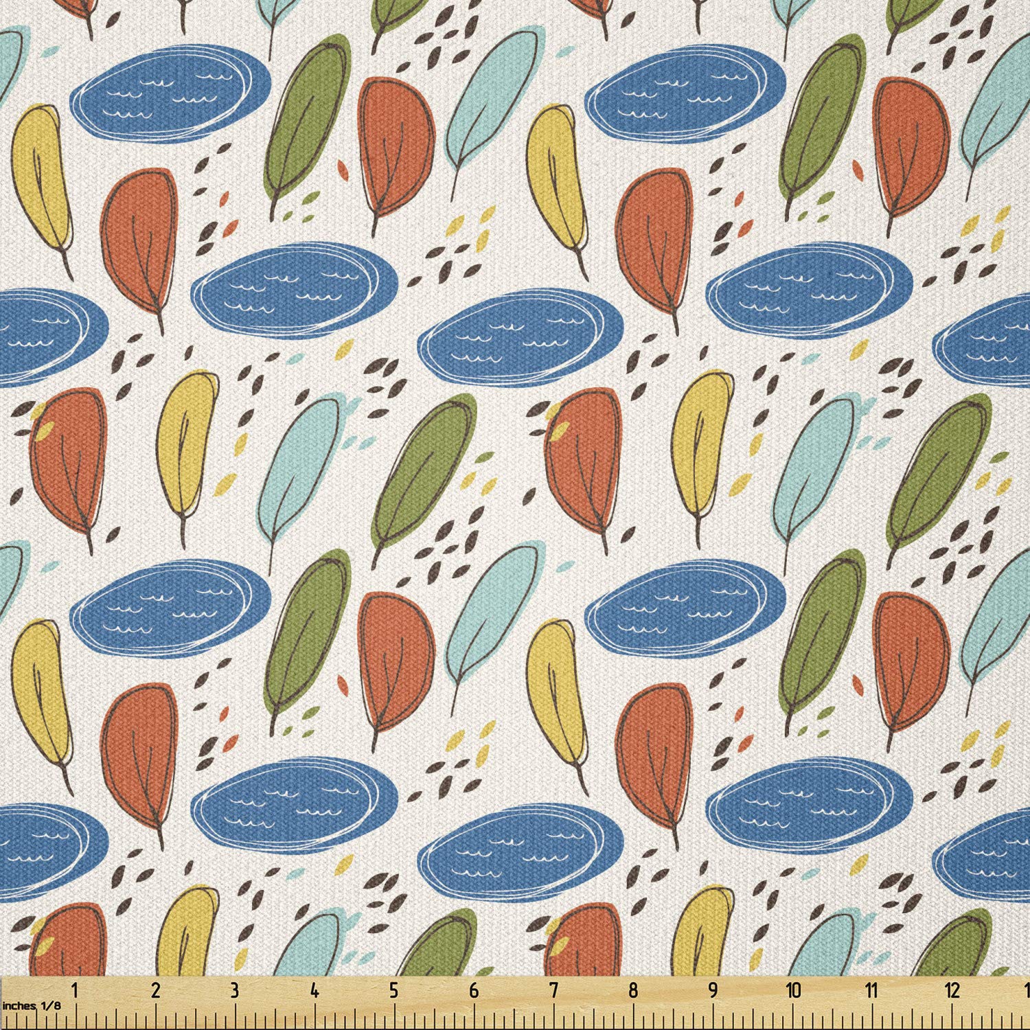 Ambesonne Scandinavian Fabric by The Yard, Cartoon