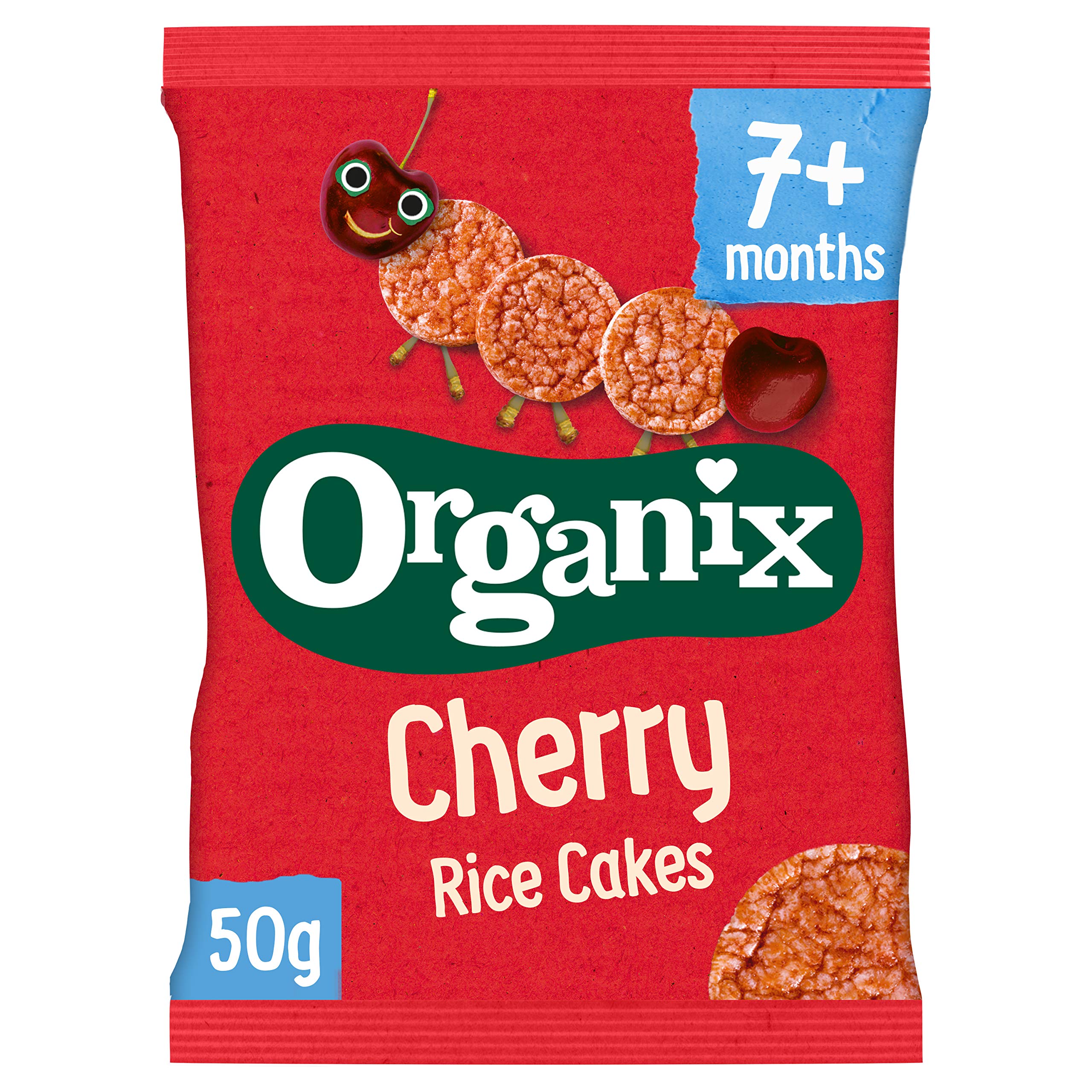 Organix Cherry Rice Cakes 50 g (Pack of 7)