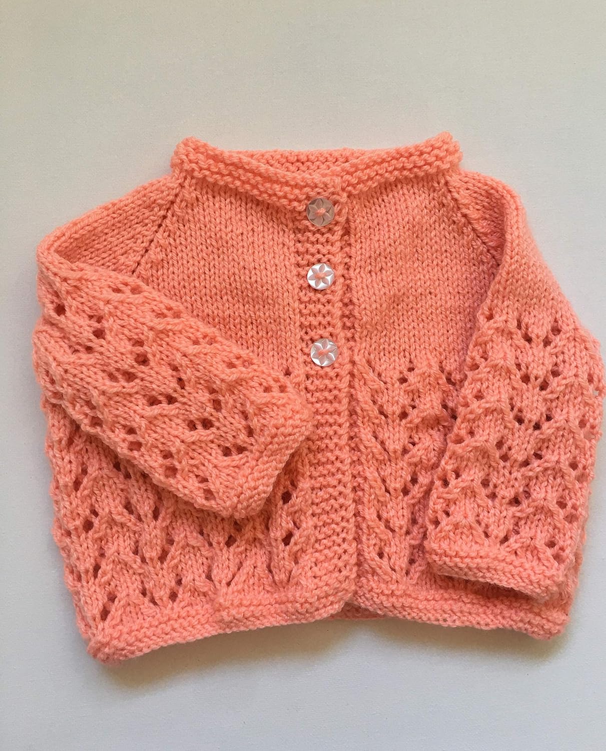 Baby Girls Cardigan 36 Months Hand Knit Amazon.co.uk Handmade