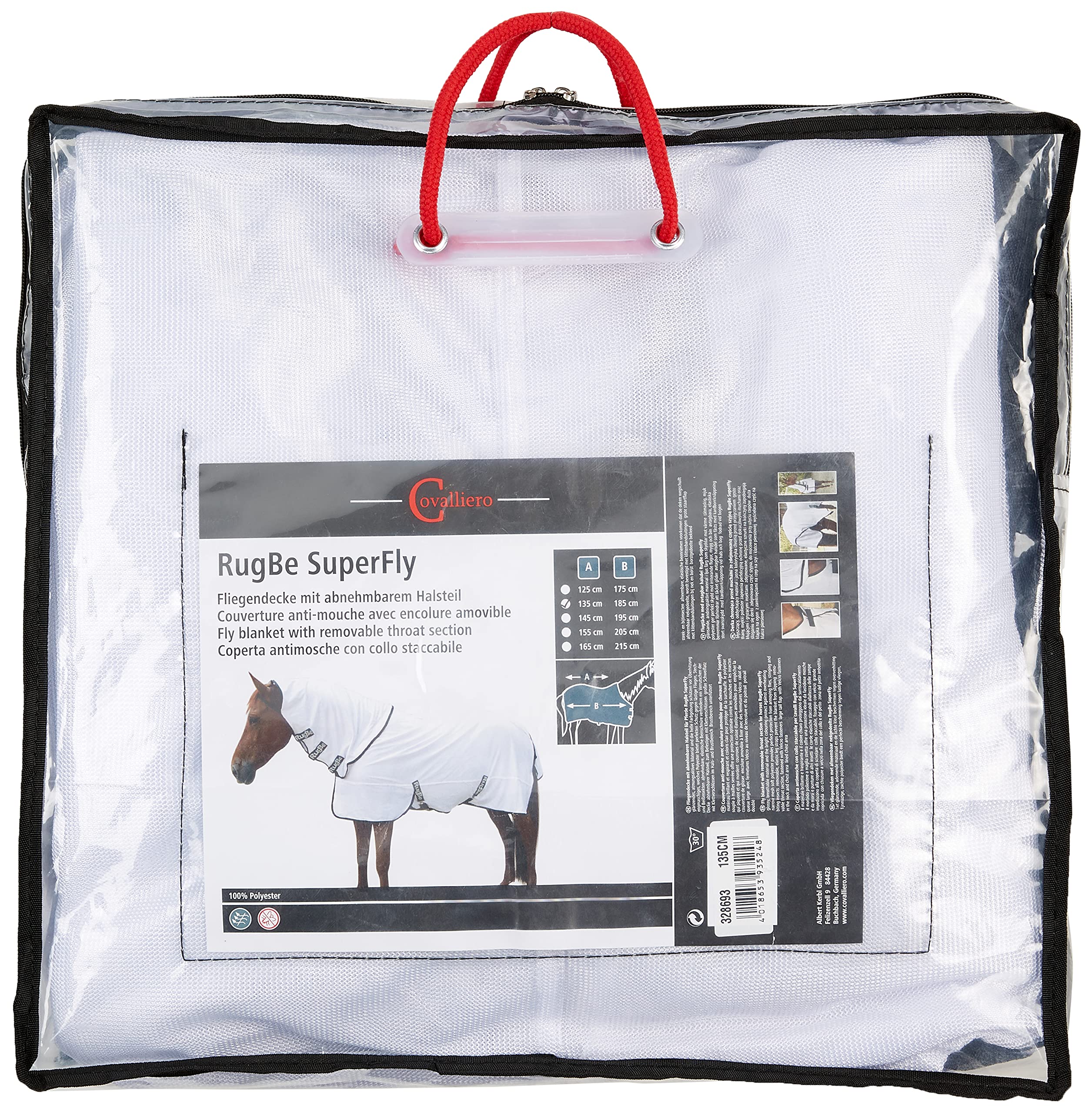 Kerbl Superfly 328693 Fly Blanket with Neck Piece 135 cm White (Pack of 1)