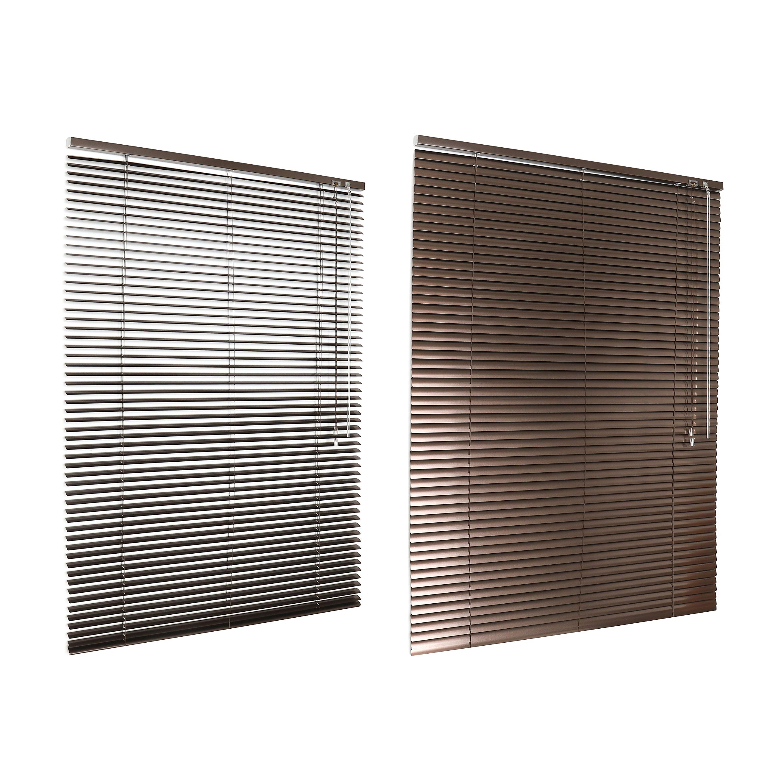 HSYLYM Aluminum Venetian Blinds (120 * 130cm, Brown)