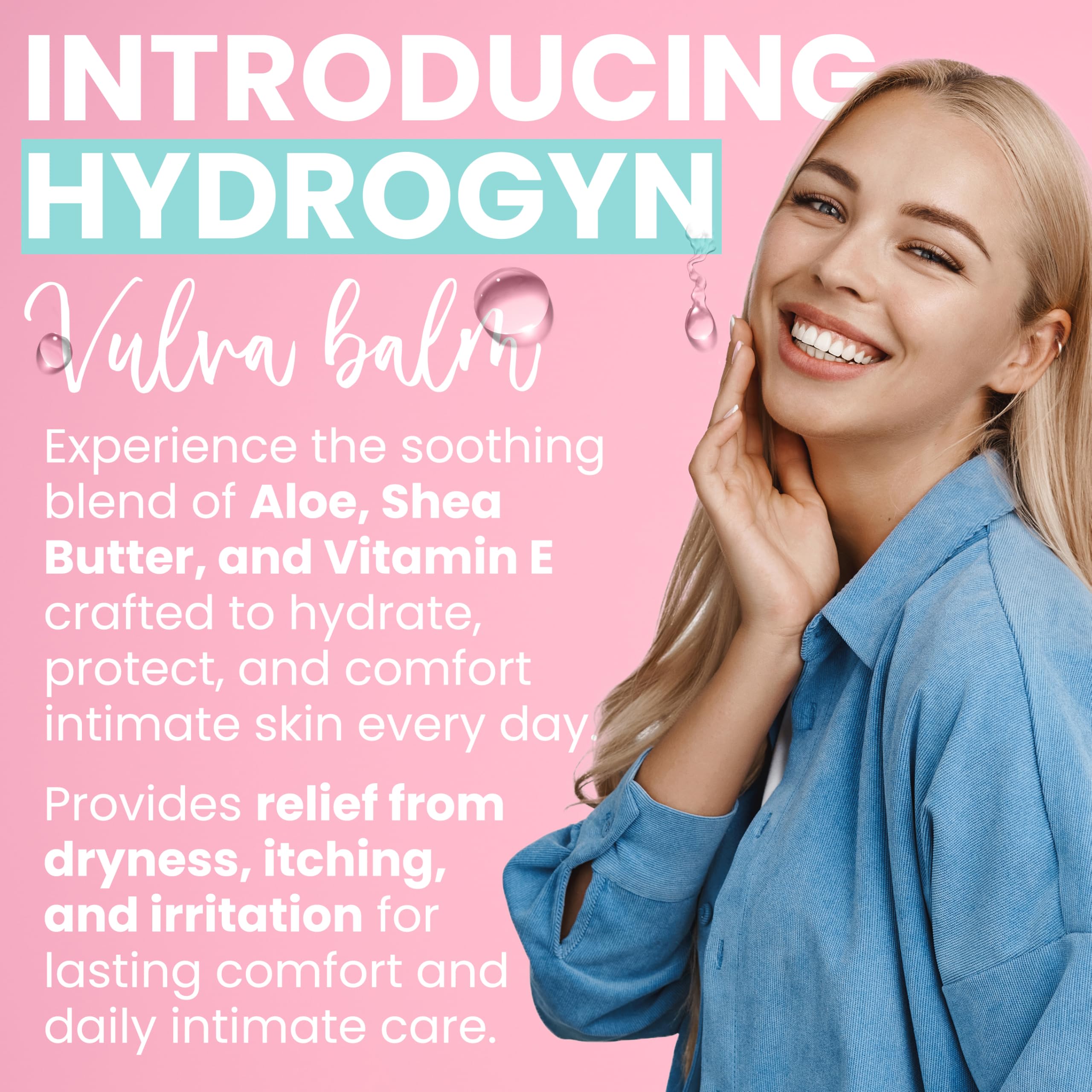 HydroGyn Vulva Balm | Vaginal Moisturizer & Menopause Support | Relieves Feminine Dryness, Itching & Irritation | Hormone-Free Vaginal Moisturizer for Women | pH Balanced Daily Intimate Skin Care