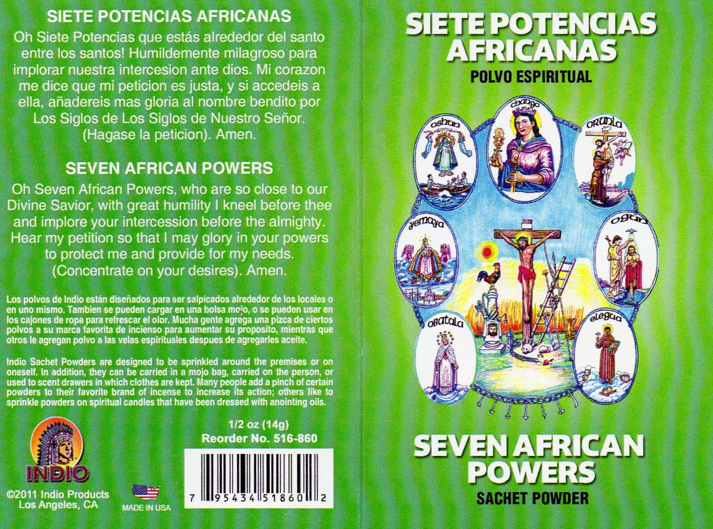 Amazon.com: 7 POTENCIAS AFRICANAS SIETE POTENCIAS - 7 AFRICAN POWERS POWDER PKT: Prints: Posters & Prints