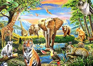 1000 Piece Jigsaw Puzzle For Adults - Wild Animals Challenging Puzzle (50x70cm) - View #2