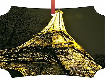 Amazon Com Lit Up Eiffel Tower Hanging Tree Ornament Berlin