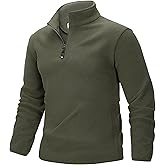 33,000ft Men's Quarter-Zip Polar Fleece Jacket, Long Sleeve Half Zip Fleece Pullover Sweaters Thermal Golf Sweatshirt