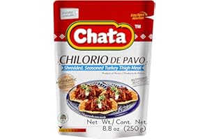 Chata Turkey Chilorio Pouch | Shredded, Seasoned Turkey Meat | Ready-to-Eat | No Preservatives | 8.8 Ounce (Pack of 1)