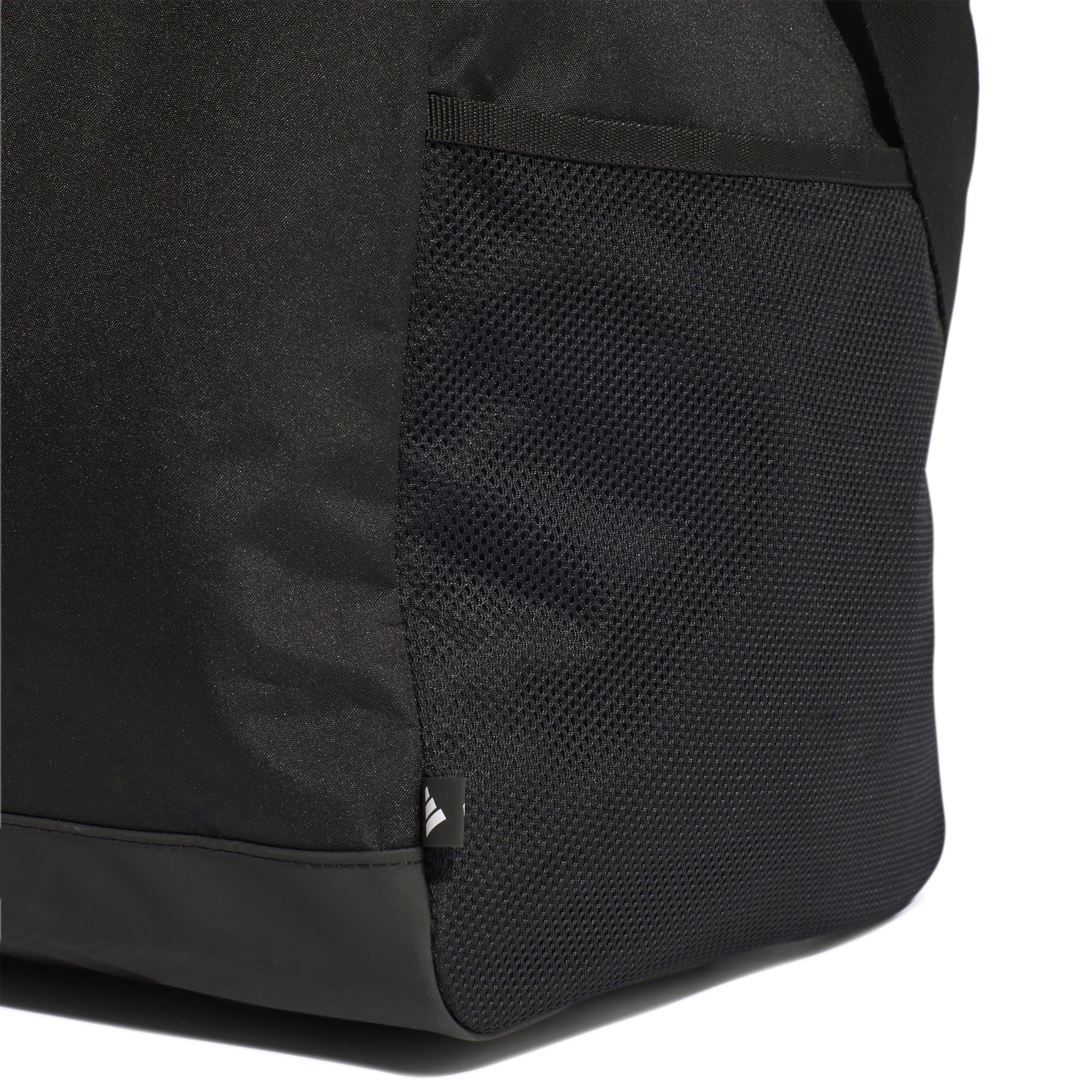 adidas Unisex Essentials Linear Duffel Bag Duffel Bag, Black/Black/White, L 5