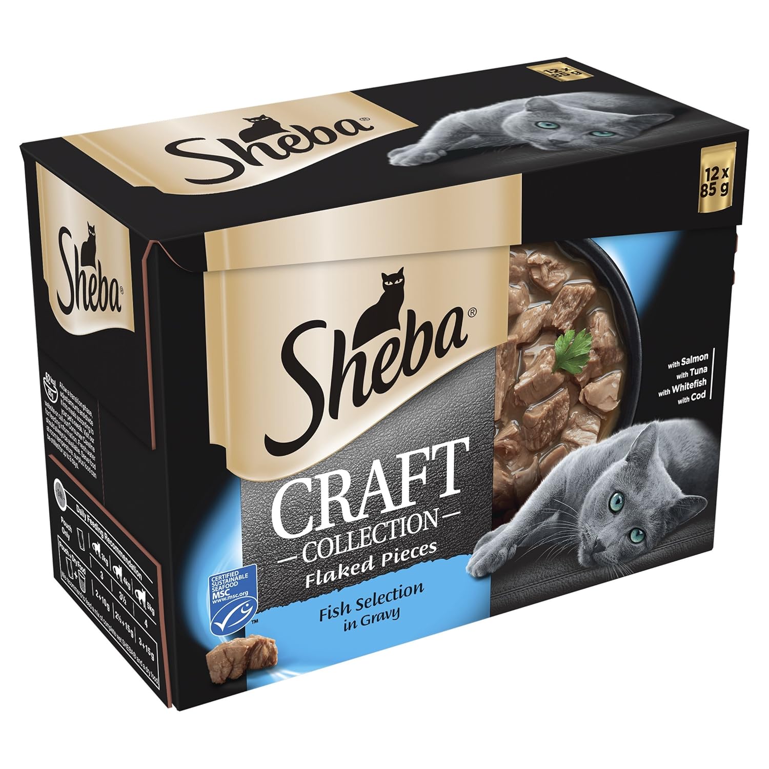 Sheba Craft Collection Fish Selection in Gravy Wet cat food pouches