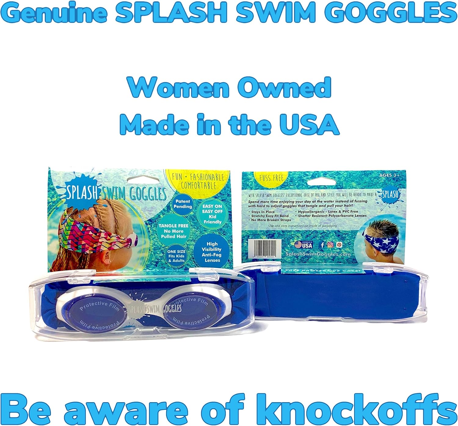 Splash Place KIDS SWIM GOGGLES with Fabric Strap - MERMAID, Age 3+ - Image 4