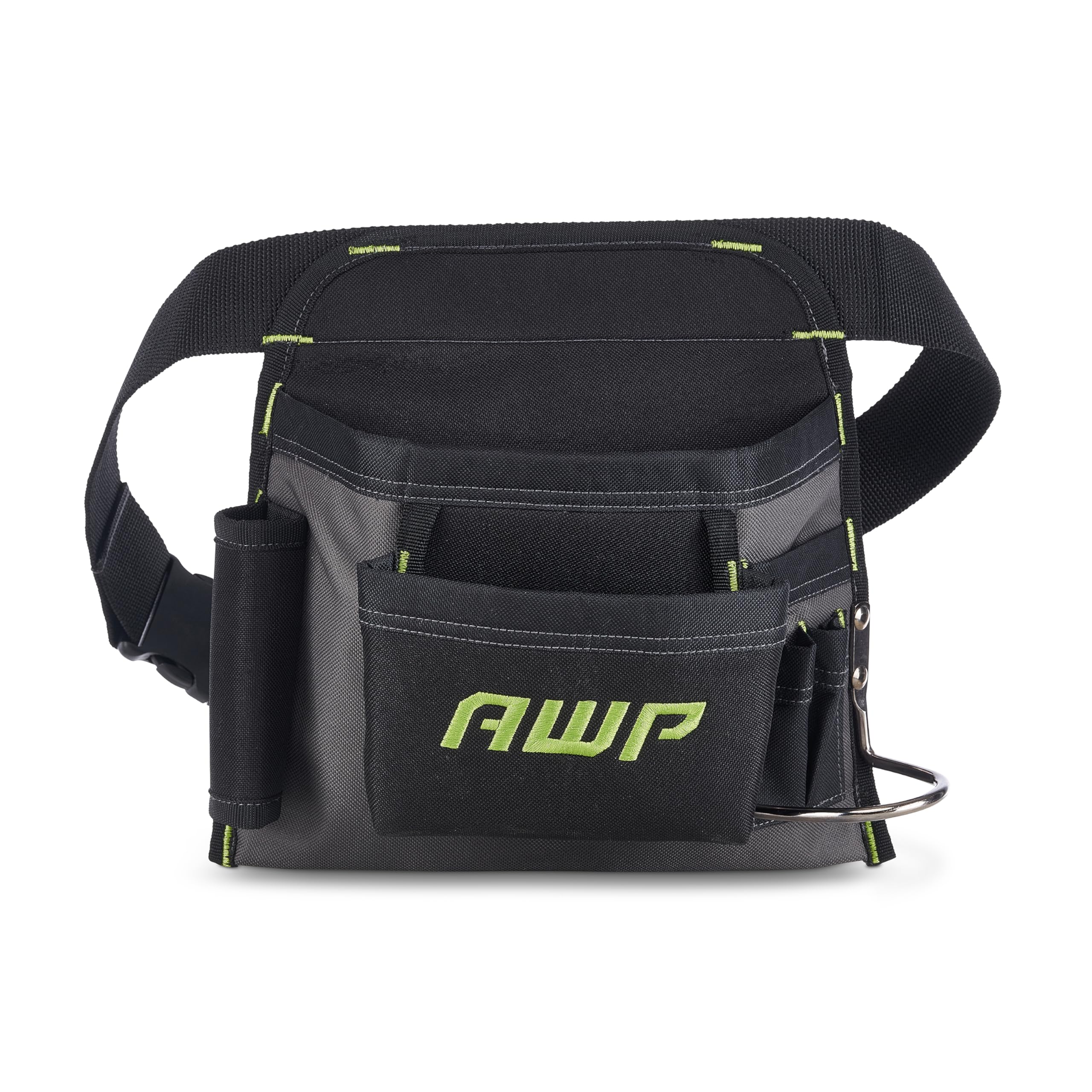AWP Handyman Tool Apron 6 pockets and Loops for Tool Organization | Black & Gray | Fits up to 50" Waist Size