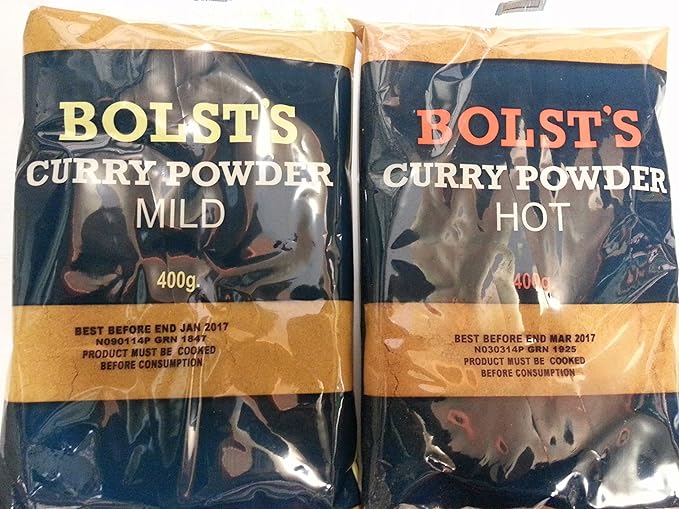 Bolst's Curry Powder Mild & Hot 400g Each Packet Amazon.co.uk Grocery