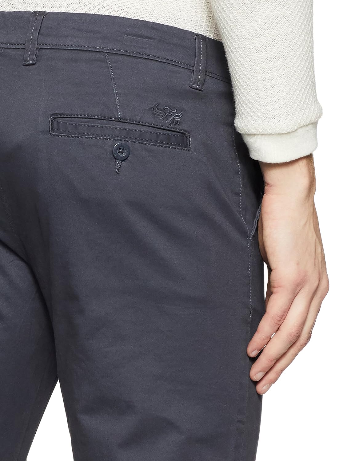 flying machine men's tapered fit casual trousers