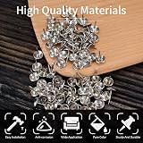 LJAPPLIED 200 Pcs Silver Furniture Tacks Upholstery Nails Push Pins 11x17mm w/ view 4