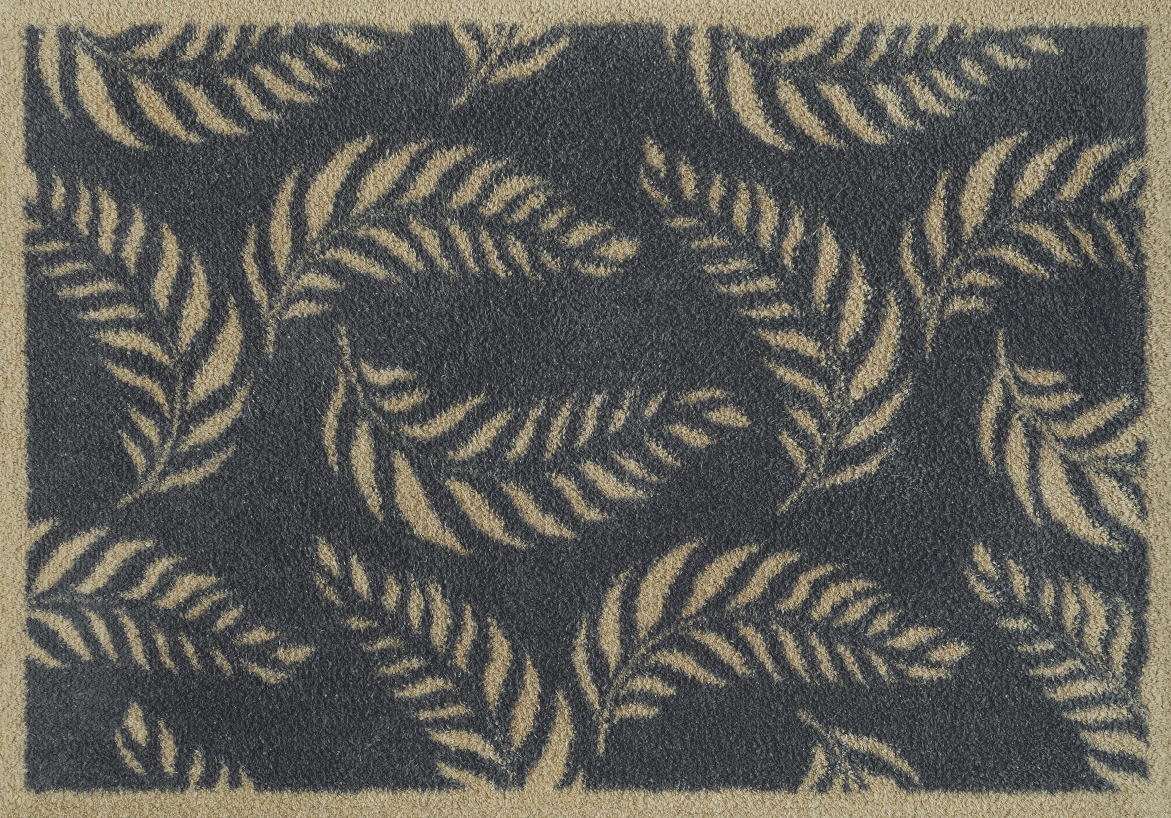 Turtle Mat Design Leaf Scroll 60x85cm, inside and outside, washable