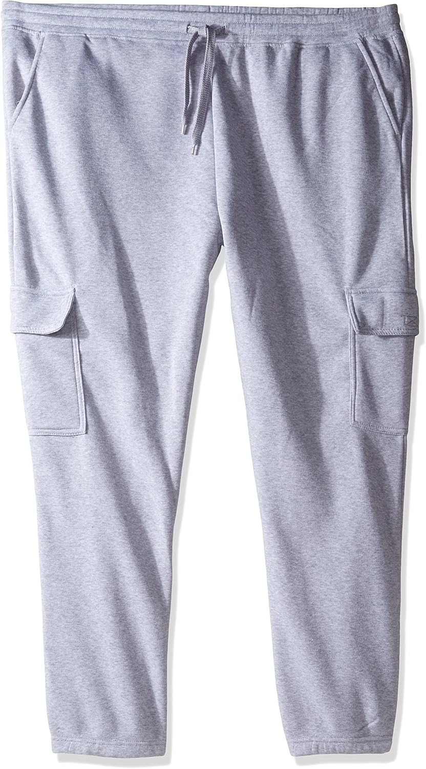 Southpole Men's Big and Tall Active Basic Fleece Open Bottom Cargo Pants: Clothing