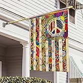 FLAGWIX Peace Hippie Flag - Decorative Home & Garden Flag, 30x40