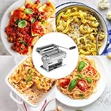 VonShef Manual Pasta Machine Stainless Steel with Clamp, Cutter & Spaghetti view 7