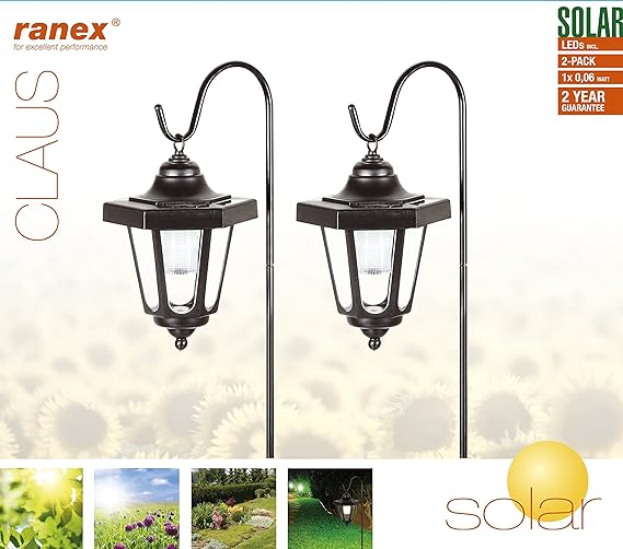 Kit de farol Claus Ranex GOS-001-DB - Energía solar - 2 unidades: Amazon.es: Iluminación