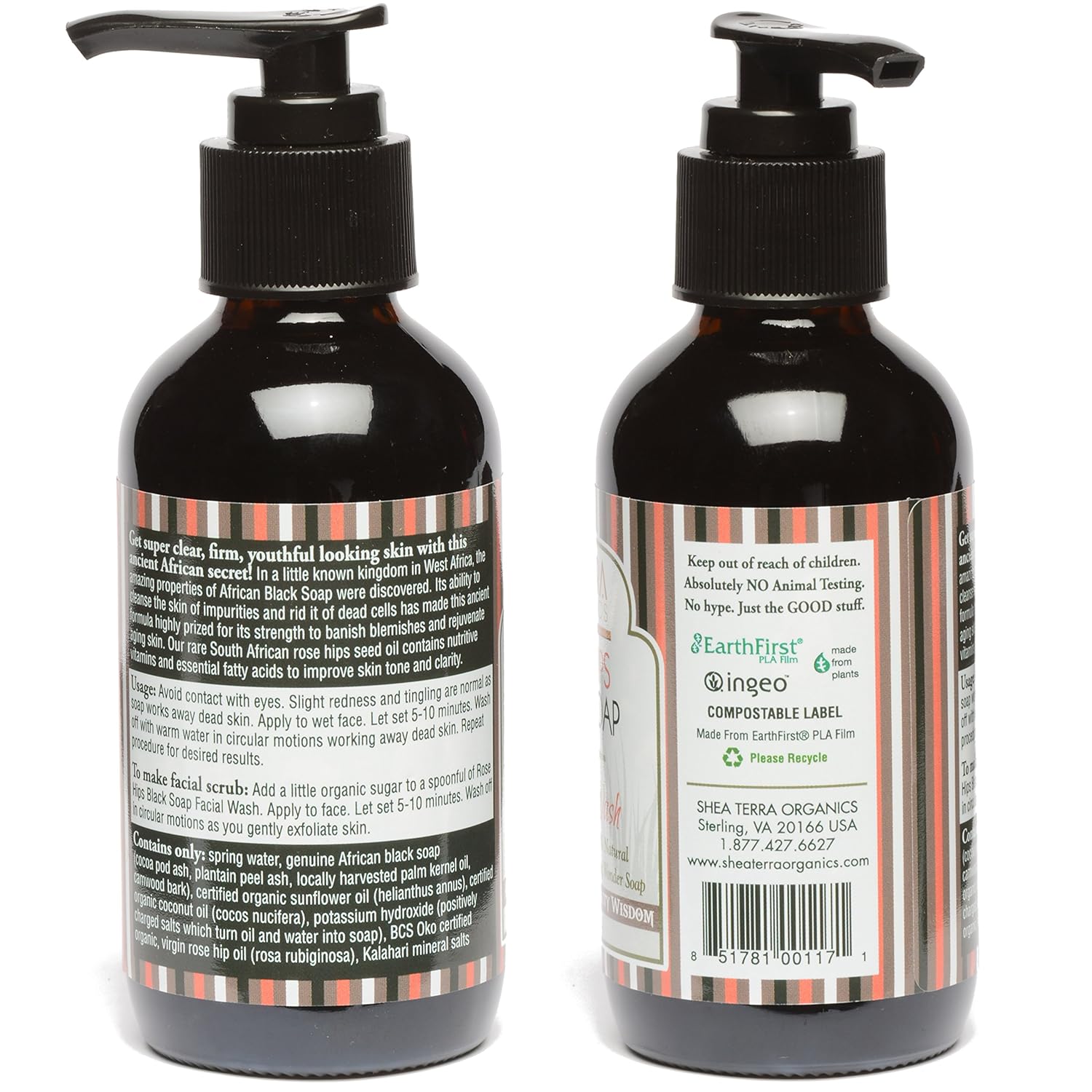 Shea Terra Organics Argan Oil & Acacia Honey Facial Wash Cleanser - Anti Aging, Breakout & Wrinkle Reducing Face Wash for Clear & Reduced Pores - With Organic & Natural Ingredients - 4 oz: Beauty