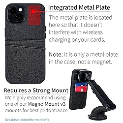 Dockem iPhone 14 Card Case with Built-in Metal