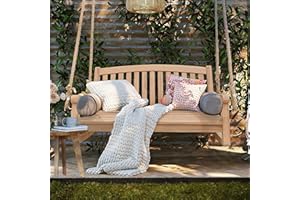 Seven Seas Teak San Jose Teak Wood Double Outdoor Porch Swing, 4 Foot