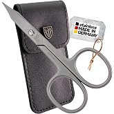 3 Swords Germany - brand quality STAINLESS STEEL INOX CURVED COMBINED CUTICLE &amp; NAIL SCISSORS (1 PIECE) with case for manicure pedicure - nail care by 3 Swords - Made in Germany