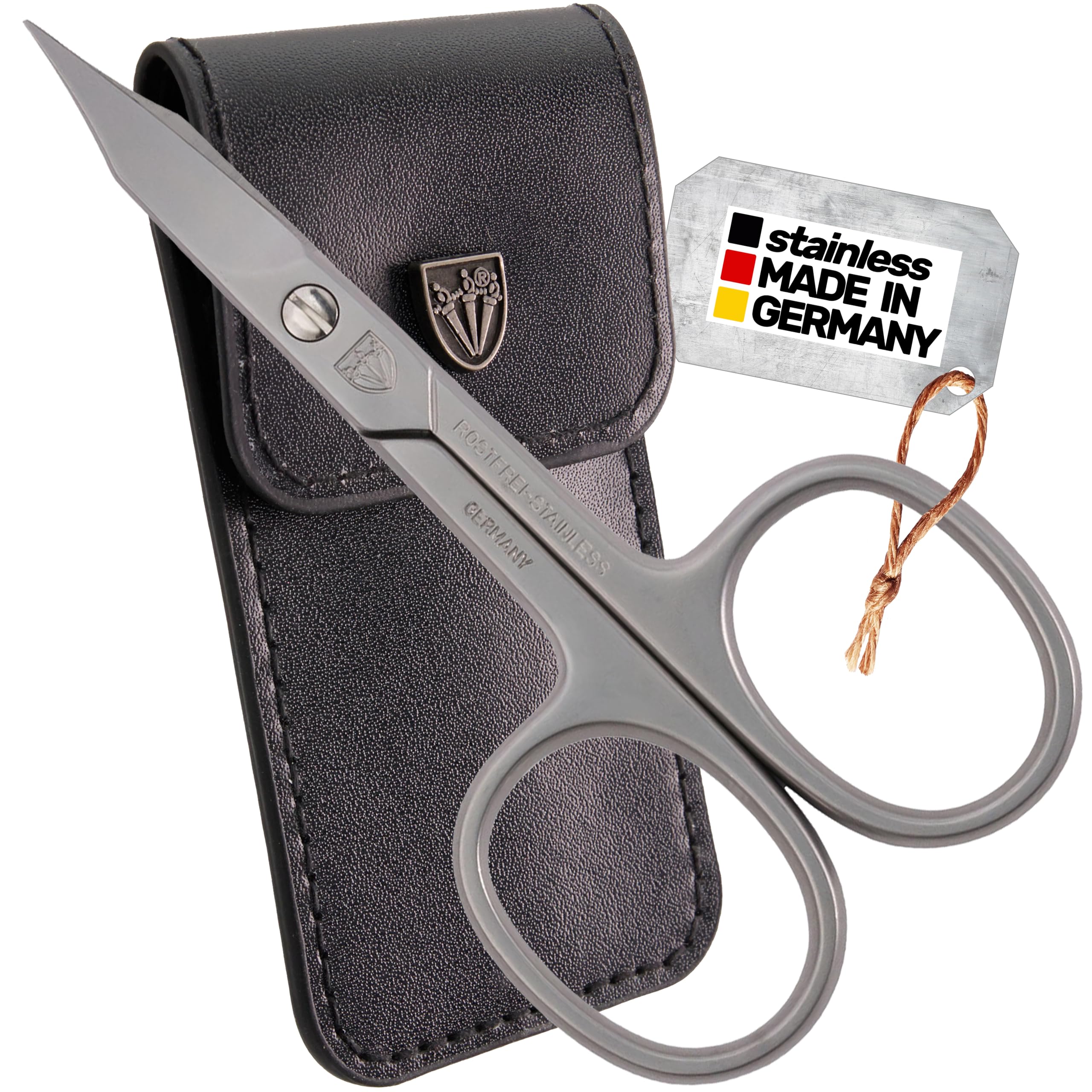 3 Swords Germany | Curved Nail & Cuticle Scissors Combined/towerpoint tip, Stainless Steel, Extra Sharp - Made in Germany - Manicure, Pedicure, Finger & Toe Nail Care (2822) — image 1