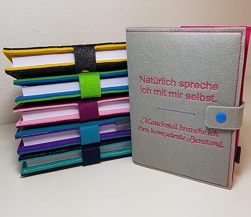 Kalenderhulle Inklusive Kalender 2021 In A5 Aus Filz Individuell Bestickt Personalisiert Buchhulle Notizbuch Organizer Amazon De Handmade