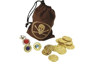 Bristol Novelty BA1089 Pirate Coins and Jewellery, Unisex-Adult, One Size