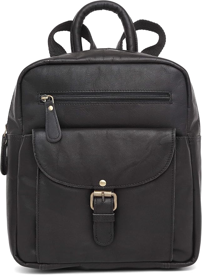 Ladies Backpack J Wilson London Leather Backpack for Women Girls Schoolbag Casual Daypack School