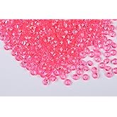 1000pcs/ Pack Wedding Table Acrylic Diamond Scatter Crystals Confetti Acrylic Gems Vase Fillers Rhinestones for Wedding, Bridal Shower, Vase Beads Decorations (12mm, Deep Pink)