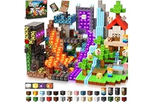 GRACEDUCK 200 PCS Magnetic Blocks with Light Up Blocks - Magnetic Building Blocks, Magnetic Construction Cube Toys, STEM Sensory Learning Toys, Christmas Birthday Gifts for Toddlers Boys and Girls Age 3+