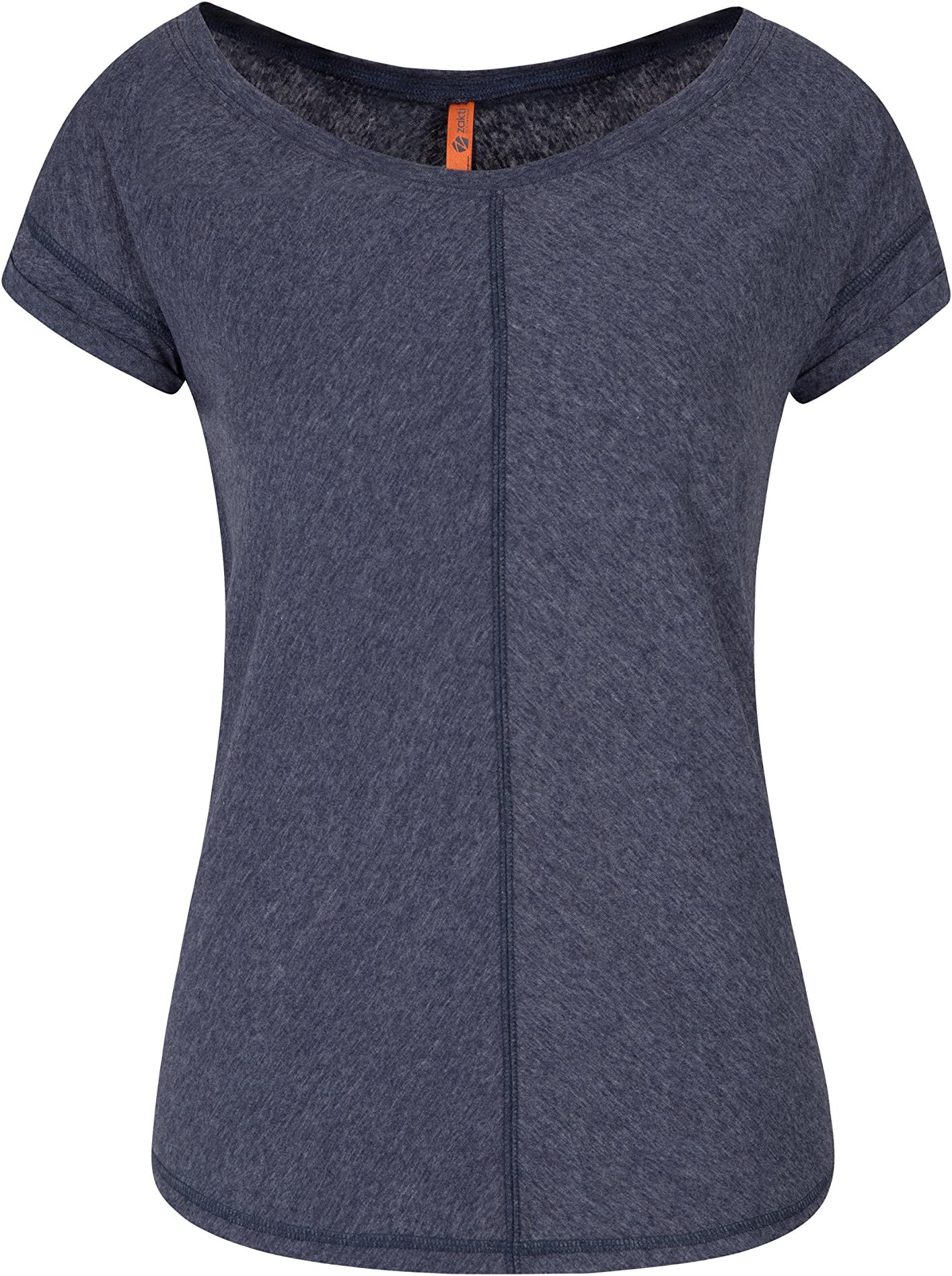 Mountain Warehouse Retreat Slouch Womens Tee - Relaxed Fit Tshirt, Flattering Seam Detail Summer Top, Sweat Wicking, Antibacterial - for Spring Walkinh, Hiking, Camping Navy 10