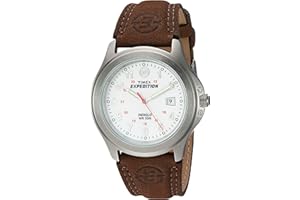 Timex Men's Expedition Metal Field Brown Leather Strap Watch