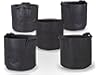 247Garden 5-Pack 20 Gallon Grow Bags /Aeration Fabric Pots w/Handles (Black)