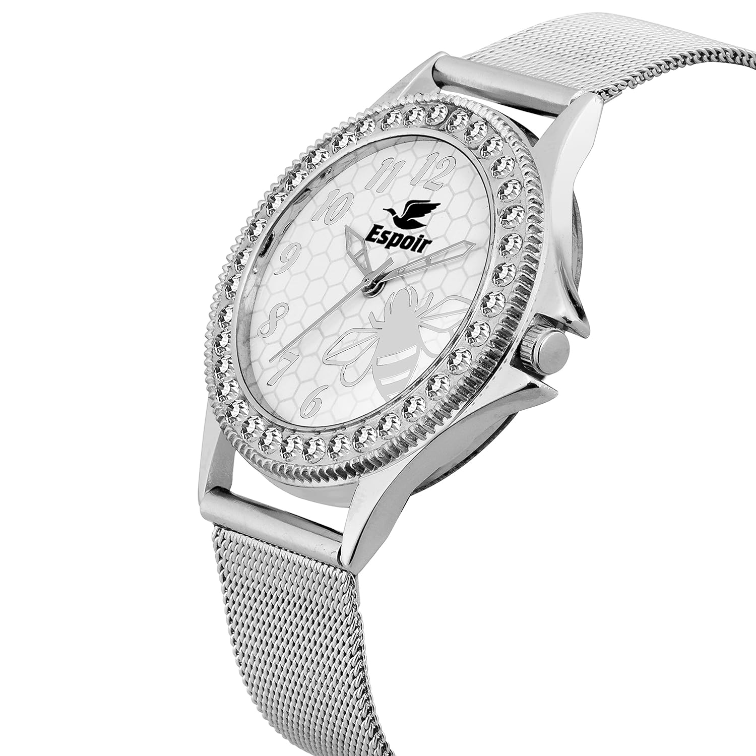 espoir silver dial women's analogue watch - silver0507