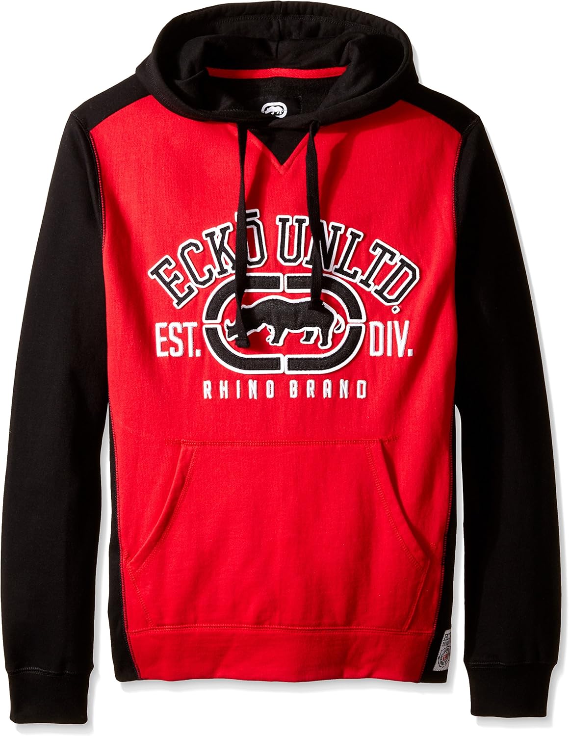 Ecko UNLTD Men's Arch Rhino Pull Over Applique Hooded Fleece: Clothing