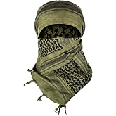Texas Bushcraft Tactical Shemagh - Authentic Keffiyeh 100% Cotton for your Camping, Hiking and Backpacking Gear