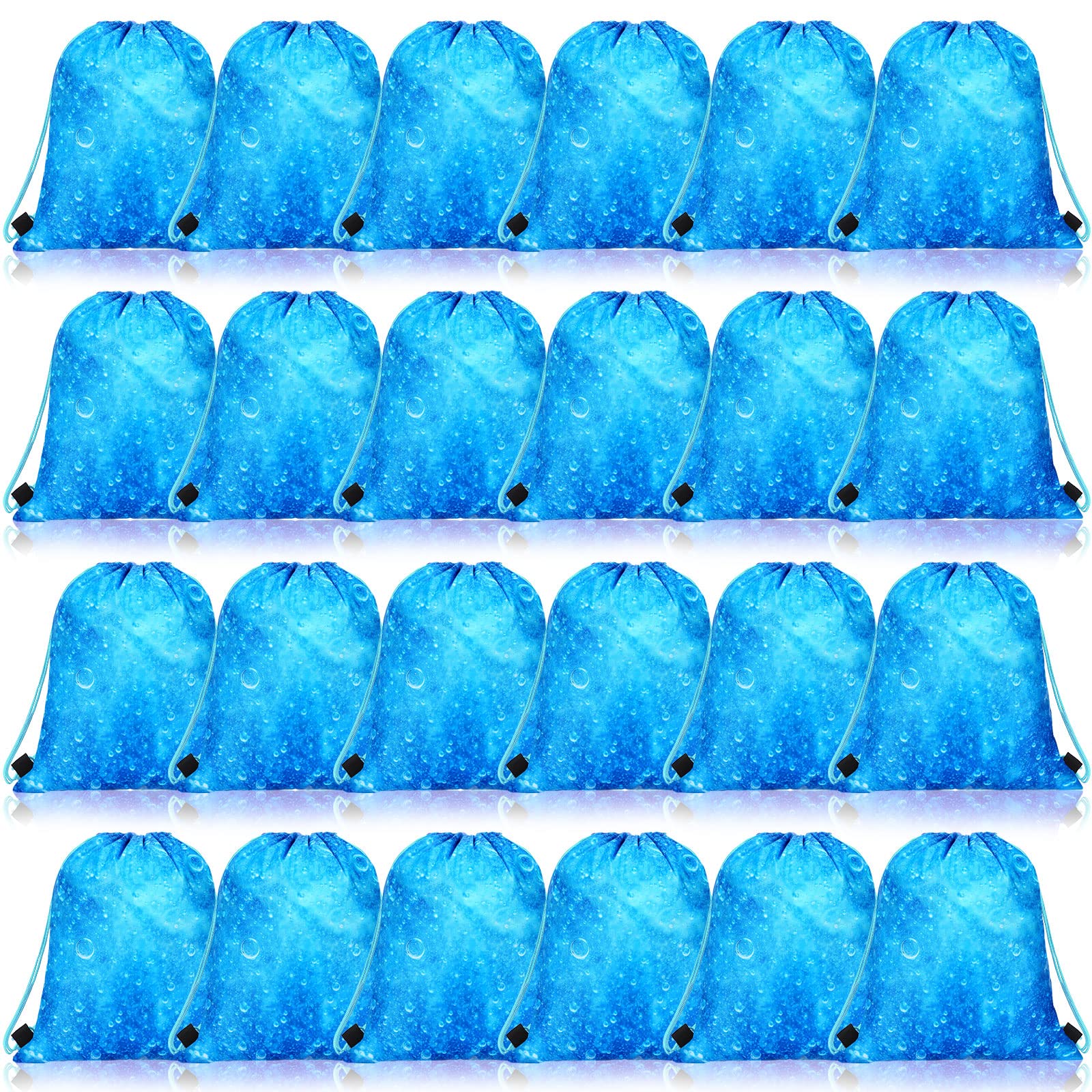 Photo 1 of Funtery 24 Pcs Ocean Wave Drawstring Gifts Bags 11.81 x 9.84 Inch Summer Ocean Party Favor Backpack Sea Goodie Bags Reusable Treat Candy Backpack for Kids Boy Girl Birthday Party Supplies Pool School